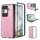 For Honor Magic Vs3 Black Frame Colorful Glitter Phone Case(Purple Pink) - 1
