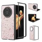 For Honor Magic V3 Black Frame Glitter Shockproof Phone Case(Gold Pink) - 1