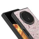 For Honor Magic V3 Black Frame Glitter Shockproof Phone Case(Gold Pink) - 2