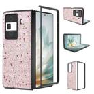 For Honor Magic Vs3 Black Frame Glitter Shockproof Phone Case(Gold Pink) - 1