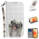 For iPhone 12 mini 3D Colored Drawing Horizontal Flip Leather Case with Holder & Card Slots & Wallet & Lanyard(Pug) - 1