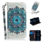 For iPhone 12 Pro Max 3D Colored Drawing Horizontal Flip Leather Case with Holder & Card Slots & Wallet & Lanyard(Peacock Wreath) - 1