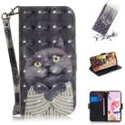 For LG K41S / K51S 3D Colored Drawing Horizontal Flip Leather Case with Holder & Card Slots & Wallet & Lanyard(Hug Cat) - 1