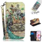 For LG K41S / K51S 3D Colored Drawing Horizontal Flip Leather Case with Holder & Card Slots & Wallet & Lanyard(Zoo) - 1