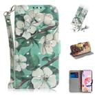 For LG K41S / K51S 3D Colored Drawing Horizontal Flip Leather Case with Holder & Card Slots & Wallet & Lanyard(Watercolor Flower) - 1
