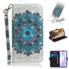 For Xiaomi Redmi 9A 3D Colored Drawing Horizontal Flip Leather Case with Holder & Card Slots & Wallet & Lanyard(Peacock Wreath) - 1