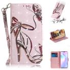 For Xiaomi Redmi 9A 3D Colored Drawing Horizontal Flip Leather Case with Holder & Card Slots & Wallet & Lanyard(Butterfly High-heeled) - 1