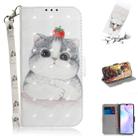 For Xiaomi Redmi 9A 3D Colored Drawing Horizontal Flip Leather Case with Holder & Card Slots & Wallet & Lanyard(Cute Cat) - 1