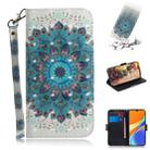 For Xiaomi Redmi 9C 3D Colored Drawing Horizontal Flip Leather Case with Holder & Card Slots & Wallet & Lanyard(Peacock Wreath) - 1