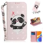 For Xiaomi Redmi 9C 3D Colored Drawing Horizontal Flip Leather Case with Holder & Card Slots & Wallet & Lanyard(Heart Panda) - 1