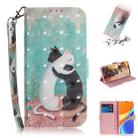 For Xiaomi Redmi 9C 3D Colored Drawing Horizontal Flip Leather Case with Holder & Card Slots & Wallet & Lanyard(Black White Cat) - 1