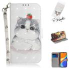 For Xiaomi Redmi 9C 3D Colored Drawing Horizontal Flip Leather Case with Holder & Card Slots & Wallet & Lanyard(Cute Cat) - 1