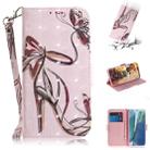 For Samsung Galaxy Note20 3D Colored Drawing Horizontal Flip Leather Case with Holder & Card Slots & Wallet & Lanyard(Butterfly High-heeled) - 1