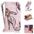 For Samsung Galaxy Note20 Ultra 3D Colored Drawing Horizontal Flip Leather Case with Holder & Card Slots & Wallet & Lanyard(Butterfly High-heeled) - 1