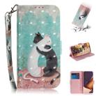 For Samsung Galaxy Note20 Ultra 3D Colored Drawing Horizontal Flip Leather Case with Holder & Card Slots & Wallet & Lanyard(Black White Cat) - 1