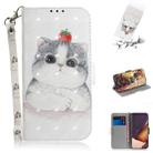 For Samsung Galaxy Note20 Ultra 3D Colored Drawing Horizontal Flip Leather Case with Holder & Card Slots & Wallet & Lanyard(Cute Cat) - 1