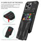 For iPhone 15 Pro Kickstand Armor Card Wallet Phone Case(Black) - 2