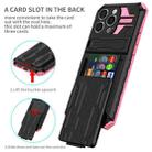 For iPhone 16 Pro Kickstand Armor Card Wallet Phone Case(Pink) - 2