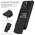 For iPhone 16 Pro Max Kickstand Armor Card Wallet Phone Case(Black) - 2