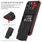 For iPhone 16 Pro Max Kickstand Armor Card Wallet Phone Case(Red) - 2