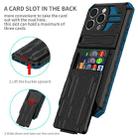 For iPhone 16 Pro Max Kickstand Armor Card Wallet Phone Case(Blue) - 2