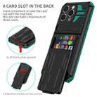 For iPhone 16 Pro Max Kickstand Armor Card Wallet Phone Case(Deep Green) - 2