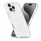 For iPhone 15 Pro Dual Color Clear Glitter TPU + TPE Full Coverage Phone Case(Glitter White) - 1