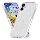For iPhone 16 Dual Color Clear Glitter TPU + TPE Full Coverage Phone Case(Glitter White) - 1