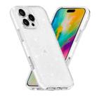 For iPhone 16 Pro Max Dual Color Clear Glitter TPU + TPE Full Coverage Phone Case(Glitter White) - 1