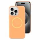 For iPhone 15 Pro Jelly Liquid Silicone MagSafe Magnetic Phone Case(Orange) - 1