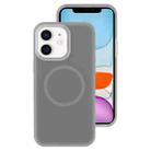 For iPhone 11 Jelly Liquid Silicone MagSafe Magnetic Phone Case(Grey) - 1