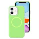 For iPhone 11 Jelly Liquid Silicone MagSafe Magnetic Phone Case(Green) - 1