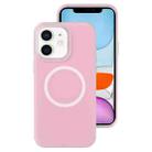 For iPhone 11 Jelly Liquid Silicone MagSafe Magnetic Phone Case(Sand Pink) - 1