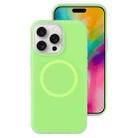 For iPhone 16 Pro Max Jelly Liquid Silicone MagSafe Magnetic Phone Case(Green) - 1