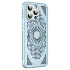 For iPhone 15 Pro Hollow Cooling MagSafe Shockproof Phone Case(Blue) - 1