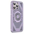 For iPhone 13 Pro Max Hollow Cooling MagSafe Shockproof Phone Case(Purple) - 1