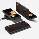 For Honor Magic V3 ABEEL Genuine Leather Elegant Black Edge Phone Case(Coffee) - 2