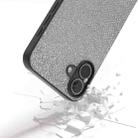 For iPhone 16 Plus Diamond Black Frame Phone Case(Jewel Silver) - 3