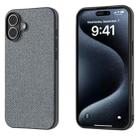 For iPhone 16 Diamond Black Frame Phone Case(Jewel Black) - 1