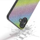 For iPhone 16 Diamond Black Frame Phone Case(Rainbow Diamond) - 3