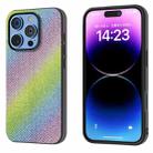 For iPhone 16 Pro Diamond Black Frame Phone Case(Rainbow Diamond) - 1