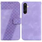 For Samsung Galaxy M16 5G / F16 5G / M36 5G Seven-shaped Embossed Leather Phone Case(Purple) - 1