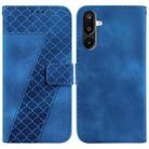 For Samsung Galaxy M16 5G / F16 5G / M36 5G Seven-shaped Embossed Leather Phone Case(Blue) - 1