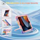 For iPad 10.2 2021 / 2020 / 2019 Legend Grip Holder Silicone Hybrid PC Tablet Case with Strap(Rainbow) - 3