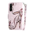 For Samsung Galaxy M16 5G / F16 5G / M36 5G 3D Colored Horizontal Flip Leather Phone Case(Butterfly High-heeled) - 3