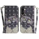 For Samsung Galaxy M16 5G / F16 5G / M36 5G 3D Colored Horizontal Flip Leather Phone Case(Hug Cat) - 1