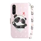 For Samsung Galaxy M16 5G / F16 5G / M36 5G 3D Colored Horizontal Flip Leather Phone Case(Heart Panda) - 3