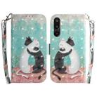 For Samsung Galaxy M16 5G / F16 5G / M36 5G 3D Colored Horizontal Flip Leather Phone Case(Black White Cat) - 1