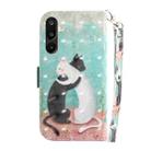 For Samsung Galaxy M16 5G / F16 5G / M36 5G 3D Colored Horizontal Flip Leather Phone Case(Black White Cat) - 3