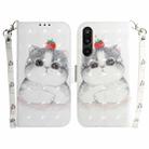 For Samsung Galaxy M16 5G / F16 5G / M36 5G 3D Colored Horizontal Flip Leather Phone Case(Cute Cat) - 1